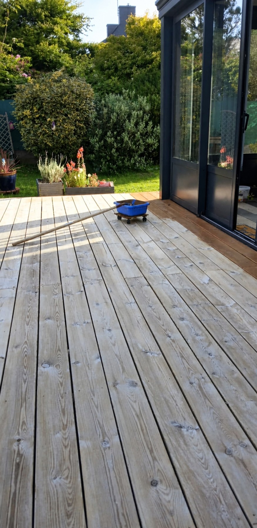 Terrasse en bois avant rénovation